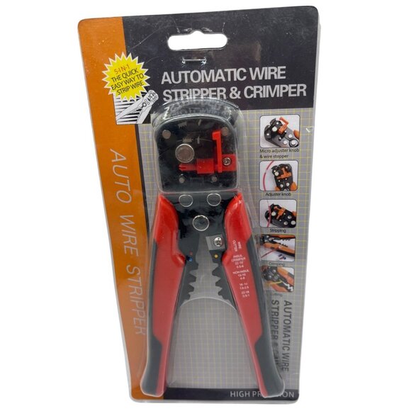 Automatic Wire Stripper & Crimper High Precision Tool W/ Adjustable Swivel Knob - Picture 1 of 4